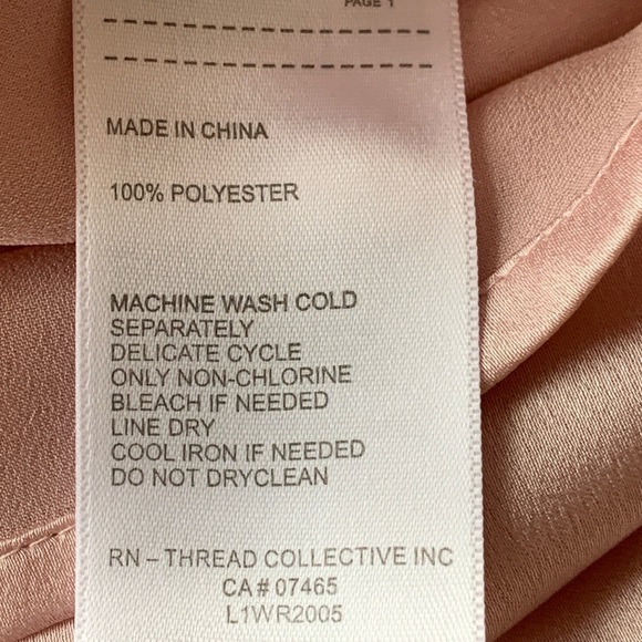 Laundry by Shelli Segal Blush Satin Button-Up Blouse - Picture 6 of 6